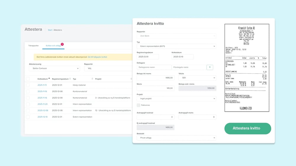 Digital attest och granskning av kvitton