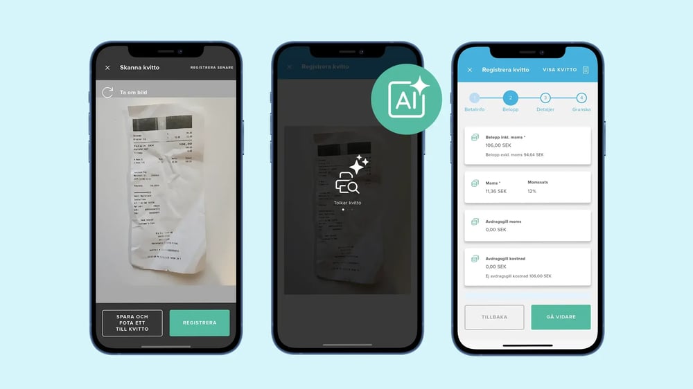 Smart AI-tolkning av kvitton
