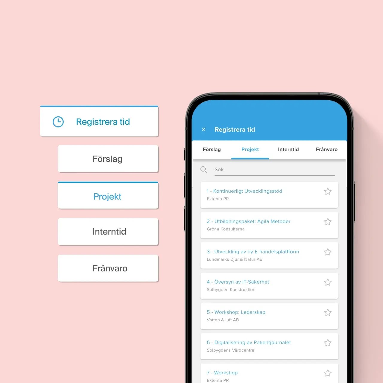 Tidredovisning i app