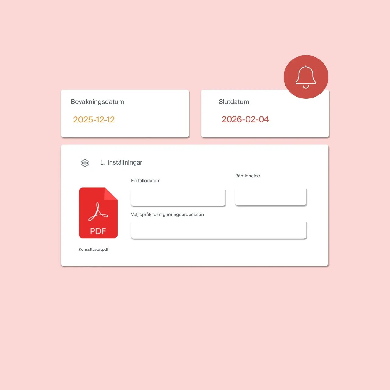Komma ihåg alla viktiga avtalsdatum