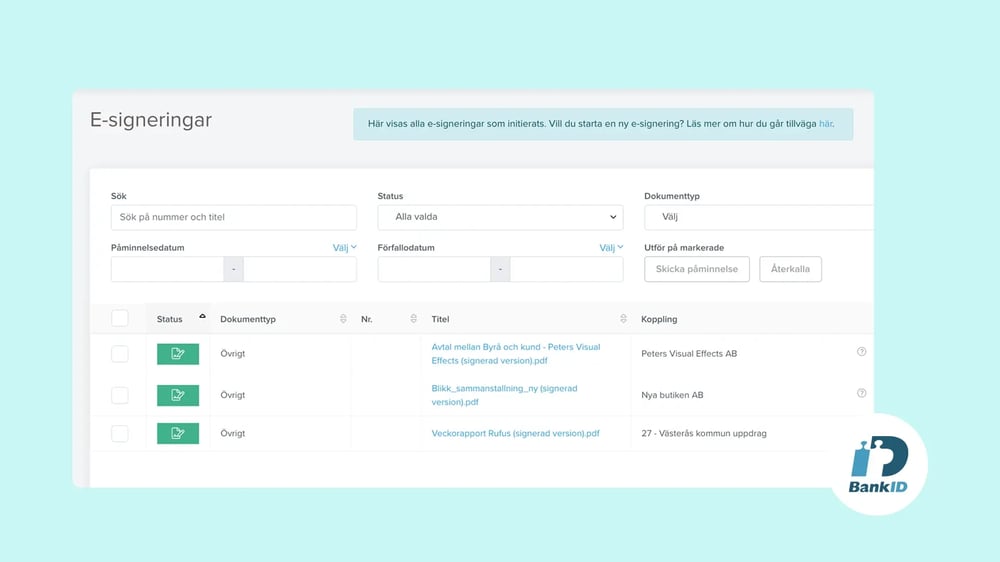 E-signering med BankID