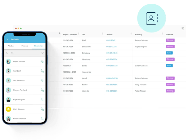 Kontakt- och kundregister
