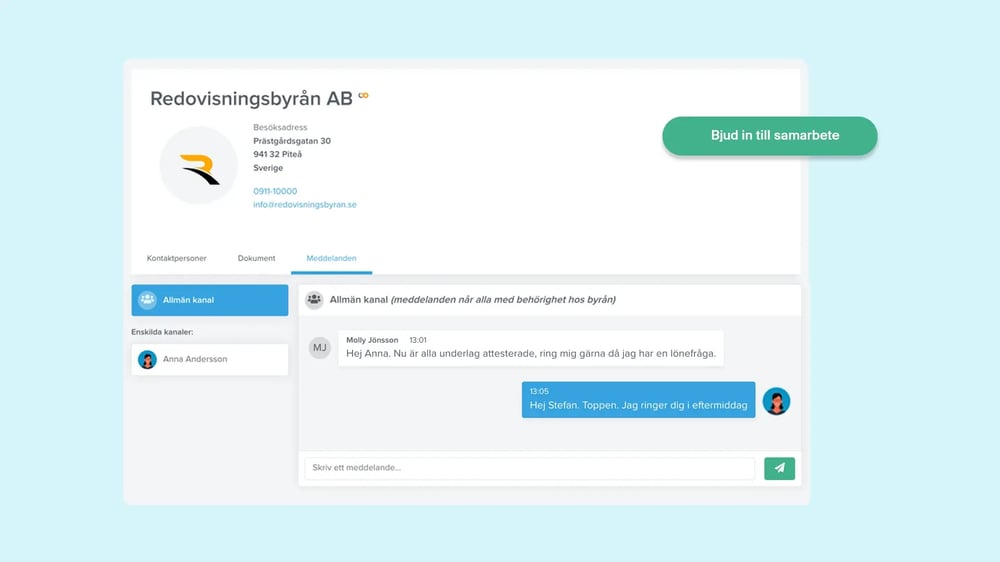 Samarbeta med er redovisningsbyrå för en enkel lönehantering